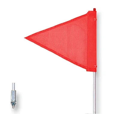 Warning Whip – General Purpose – 3′ – Non-Lighted – Orange Triangular Flag – Hex Base – FS3-T-O