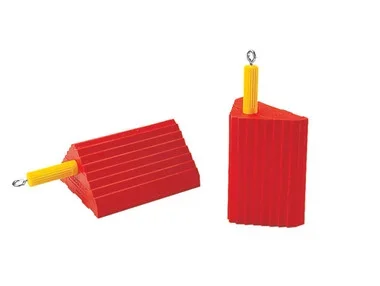 Wheel Chock – Gen Purpose – Urethane – 10″ X 8.5″ X 5″ – 27″-32″ Tire – 30K Lb Load – 4.5 Lb – Roped Pair – UC1400-4.5-P
