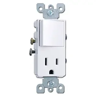 White Combo Decora Switch – Electrical Receptacle
