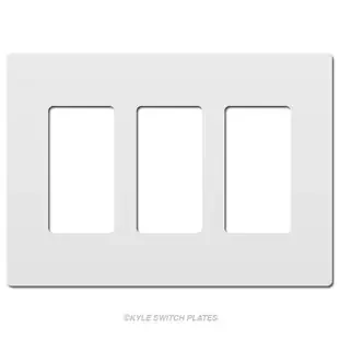 White Hidden-Screws Wall Plate Cover – 3 Gang Plastic Legrand