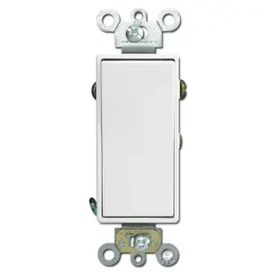 White Maintained Double Throw Center Off Rocker Light Switch