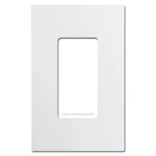 White Ultra Touch Plate Wall Switch Cover – 1-Gang Screwless