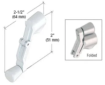 White Universal Folding Handle by C.R. Laurence