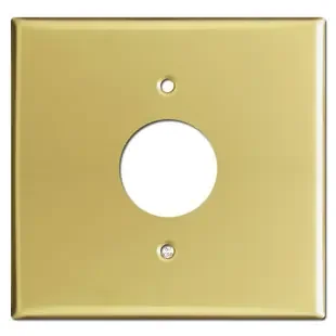 Wider Single Receptacle Wall Plates – Polished Brass