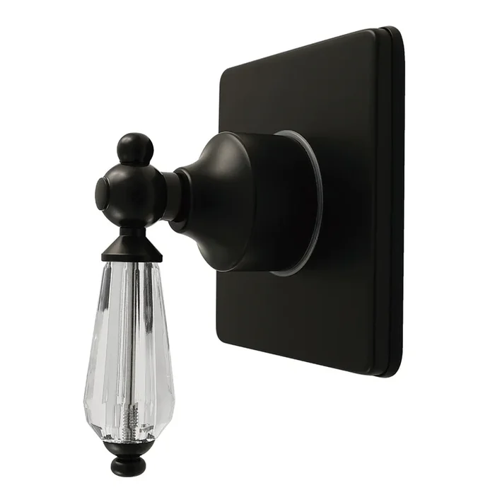 Willshire Single-Handle Six-Way Diverter Valve with Square Trim Kit – Matte Black