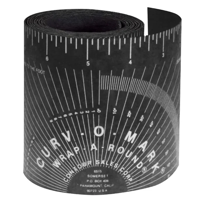 Wrap-A-Round Pipe Wrap Curv-O-Mark 3″ to 10″ Diameter Pipe Black