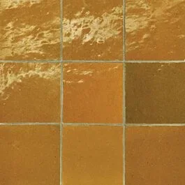 Zagora 4″ x 4″ Glossy Zellige Field Tile in Caramel